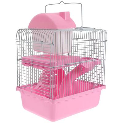 Doppel-schicht Hamster Käfig Glamping Zubehör Maus Spielzeug Villa Kleine Haus Hideout Hütte