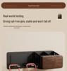 Walnut Hair Dryer & Makeup Brush Organizer, No-Drill Wall Mount
