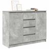 Sideboard with Drawers Concrete Grey 100.5 x 35 x 76 cm Engineered Wood