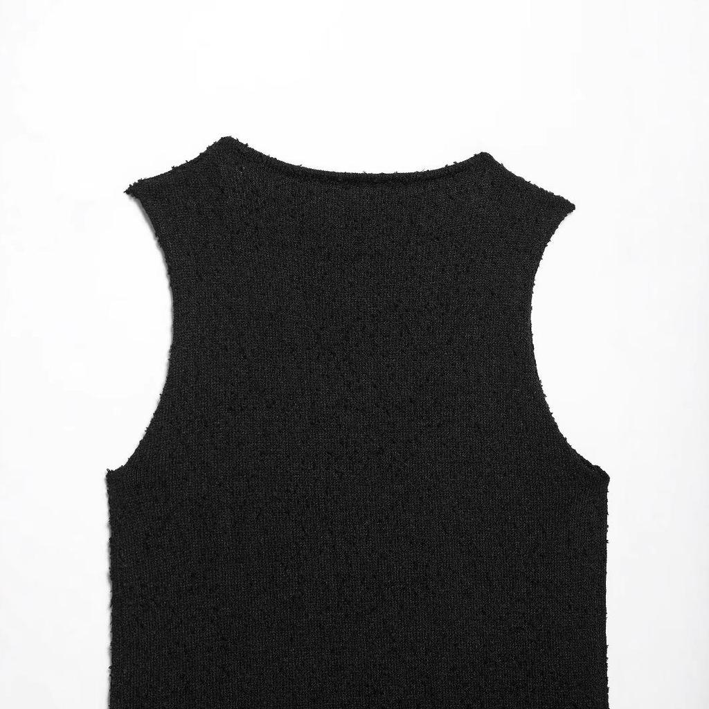 2025 Spring Women's Fashion: Sexy V-neck Sleeveless Knitted Vest Top