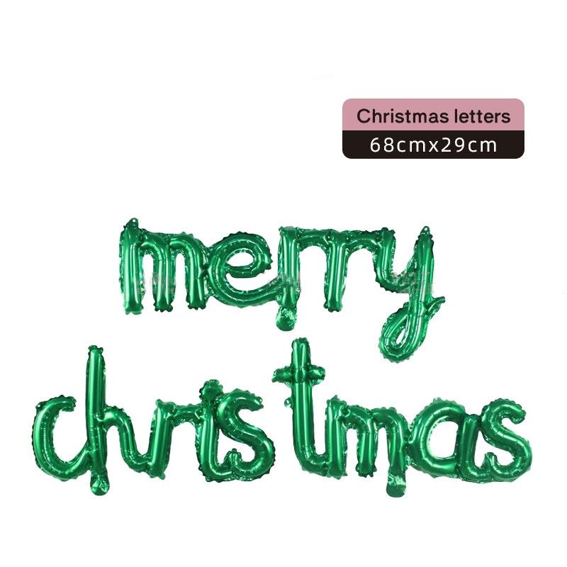 New Christmas themed party balloons standing snowmen Christmas trees aluminum film balloons, Happy New Year party decorations