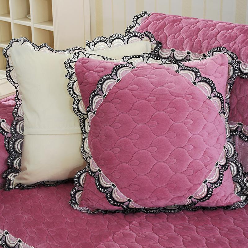 Winter Short Plush Sofa Cushion Padded Non-slip Sofa Cover Sofa CoverGuifei Combination Sofa Cushion.