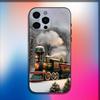 Classic Steam Train Railway Phone Case For iPhone 16,15,14,13,12,11,Pro,X,XS,Max,XR,Plus,Mini Soft Black Cover