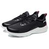 Li Ning PU, Textile Cushioning Slip Resistant Abrasion Resistant Low top Running Shoes Women's Black White ARBR002-4