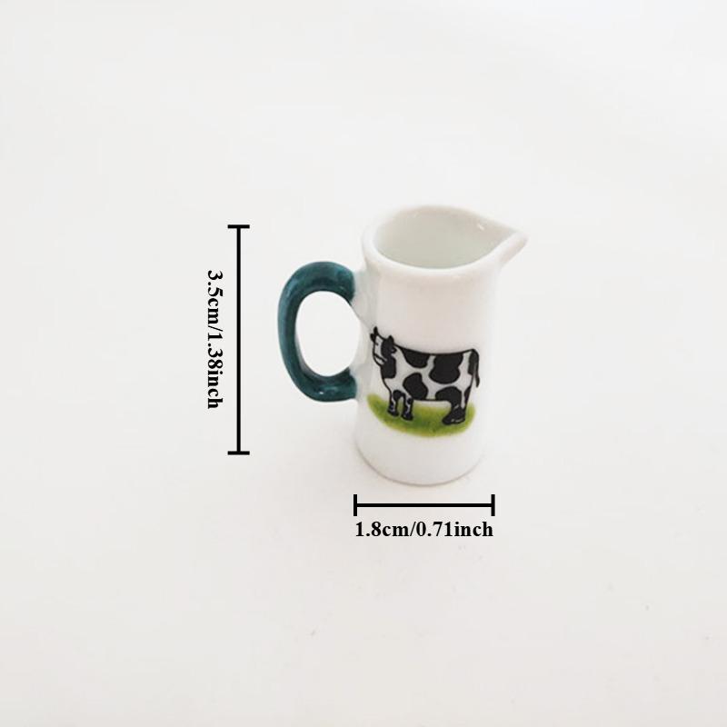 

1pcs Pocket Story Miniature Ceramic Mug Miniature Scene Miniatures Milk Mug Decoration Fish Tank Ornament Microscopic Landscape Light Grey