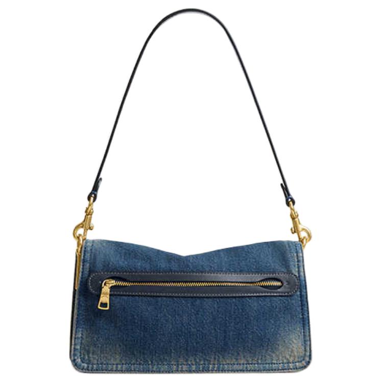 Coach Soft Tabby 26 Vintage Denim Fabric Shoulder Bag Medium Women Bags Deep-Indigo CCX32-B4YMW