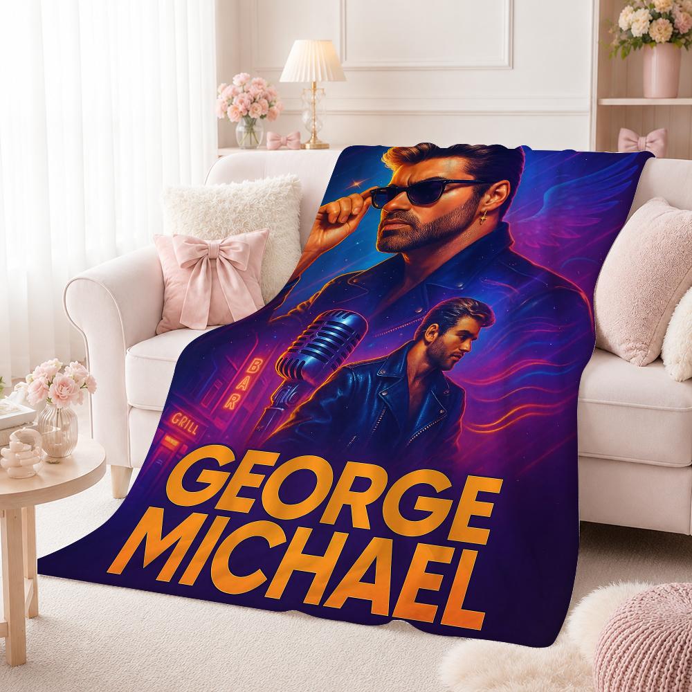 Pop Singer G-George MichaelS Throw Summer Flannel Throw Blanket Soft Antistatic Washable KidFriendly Couch Bed