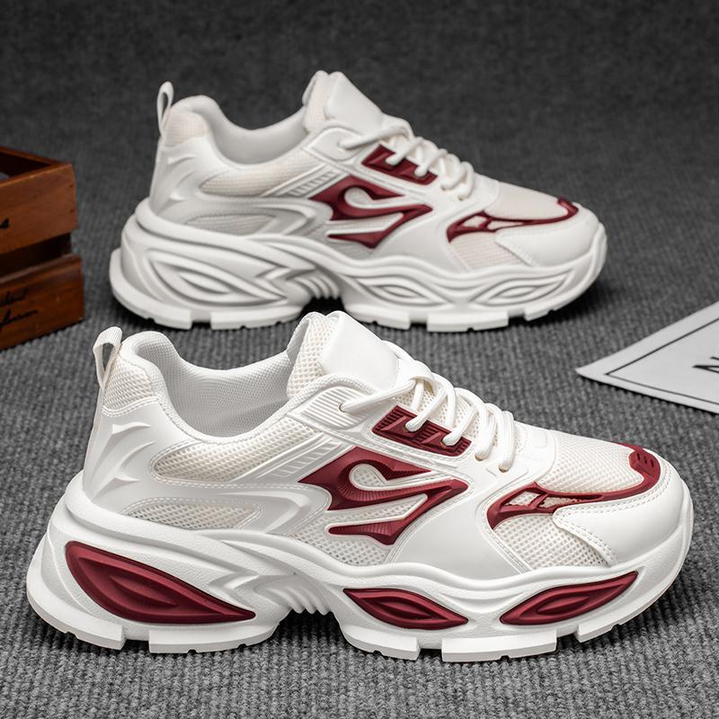 

Новые модные мужские кроссовки Four Seasons с толстой подошвой для студентов и мальчиков, трендовые кроссовки с мягкой подошвой, дышащие, повседневные кроссовки для бега 39