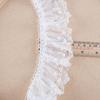 2Meters/lot 6cm Wide White Pleated Butterfly Yarn Nail Bead Lace Lolita Clothing Accessories Decorative Material DIY Collar Lace