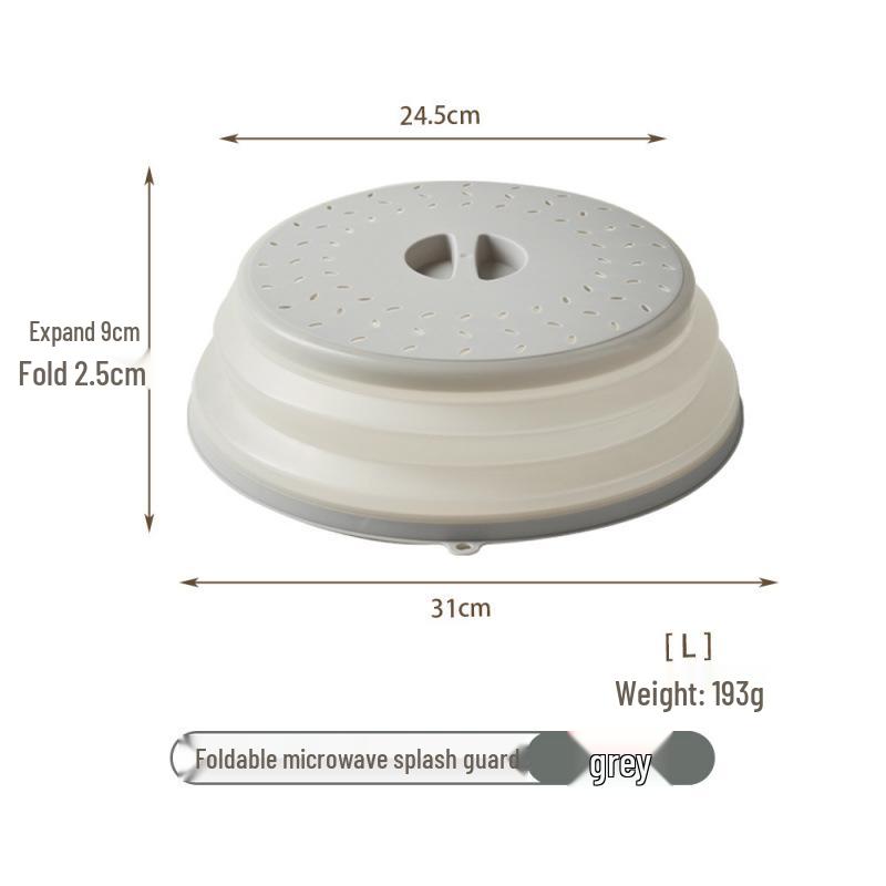 High-Temp Resistant Microwave Splatter Lid - Foldable, Oil-Proof & Multi-Functional Food Preservation Cover