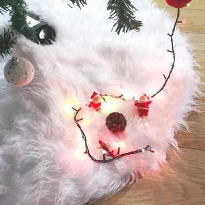 Christmas Pure White Christmas Tree Skirt Plush Christmas Tree Carpet Decoration