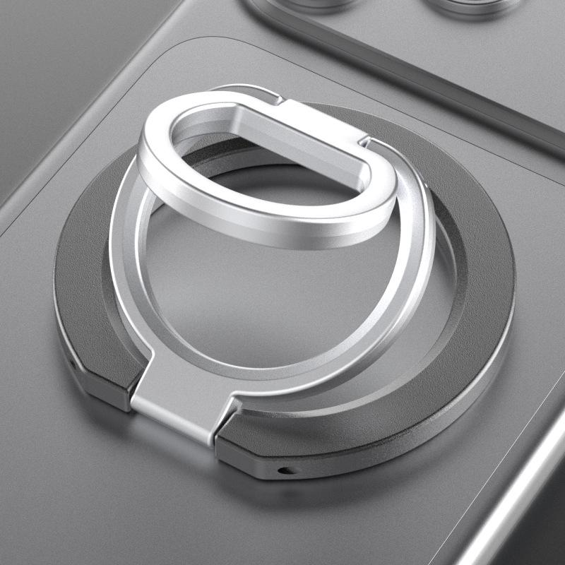 

Magsafe Magnetic Dual-Ring Phone Holder: Multi-Functional, Rotating, Foldable, Double-Sided Grip for Desktop and Live Broadcasts.