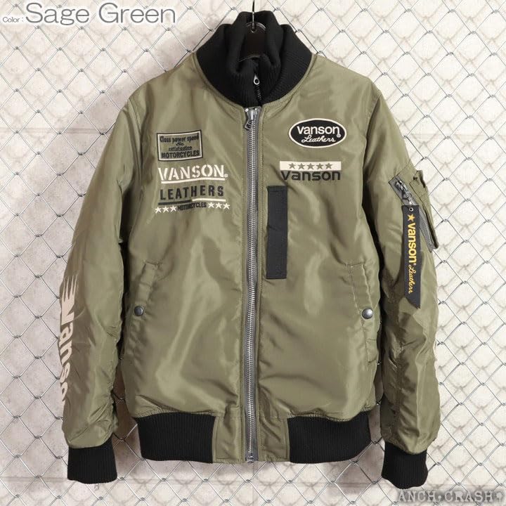 Jacket Wing Emblem Embroidery Patch Sage Green L [Banson] MA-1 NVJK-2402