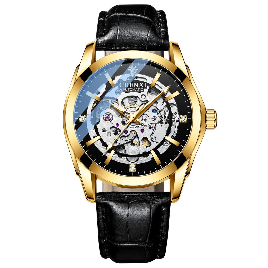Mens Watches Fashion Luxury Hollowing Automatic Mechanical Watch Waterproof Luminous Watch For Man