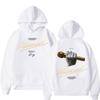 Michael Jackson Signature Microphone Hand Pattern Hooded Sweatshirt for Autumn-Winter Streetwear Pullover Shirt