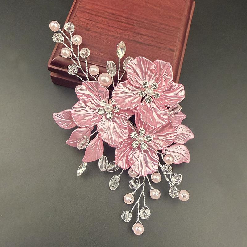 Bridal Korean-Style Hair Clip: White Seashell Petal & Handmade Pearl Hairpin