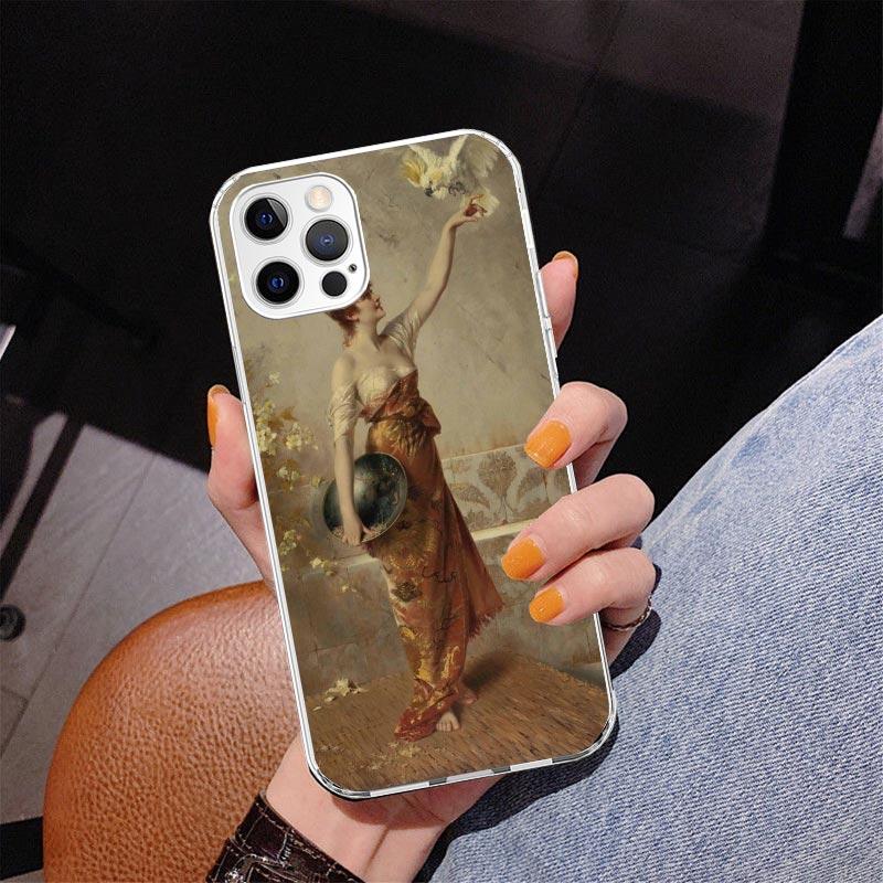 Paint Art Renaissance Phone Case For iPhone 17 Air 16 Pro Max 16E 15 + 14 Plus 11 12 13 Mini 7 8 SE Gift Print Cover Fundas 17 A