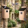 Weatherproof Wooden Bird House Incubation Box Bird Nest House Bird Breeding Box  Patio