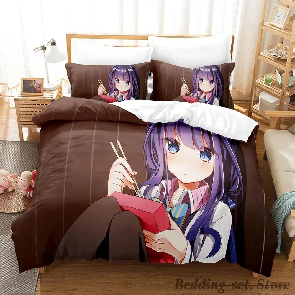 Comfortable Anime Print Bedding Set With Duvet Cover And Pillowcases Single Twin Full Queen King Sizes For Adults And Kids