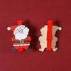 6PCS/SET Popular Christmas cartoon wooden clip with cute and exquisite decoration atmosphere