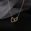 New 925 Silver Heart Necklace Simple Geometric Shape Charm Pendant Choker Birthday Gift Women's Exquisite Jewelry