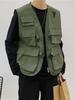 Summer Lightweight Japanese Functional Outdoor Photography Workwear Jacket with Multi-Pocket Vest for Men