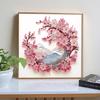 Peach blossom Shape Diamond Art Painting Kit for Adult Beginner,Crystal Diamond Dot Kit for Home Wall Decoration Gift