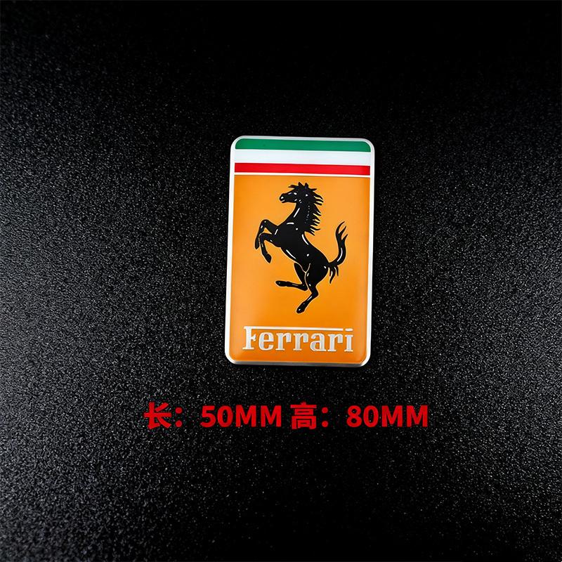 New Aluminum Alloy Badge Sticker Car Body Trunk Window Decoration Decal For Ferrari Roma 488 Spider SF90 LaFerrari Portofino F80 JG6