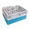 Woven Storage Basket Rural Fabric Wving   Desktop Storage Basket for Organizing Shelves Bedroom Bathroom Medium Size 22x16x10cm