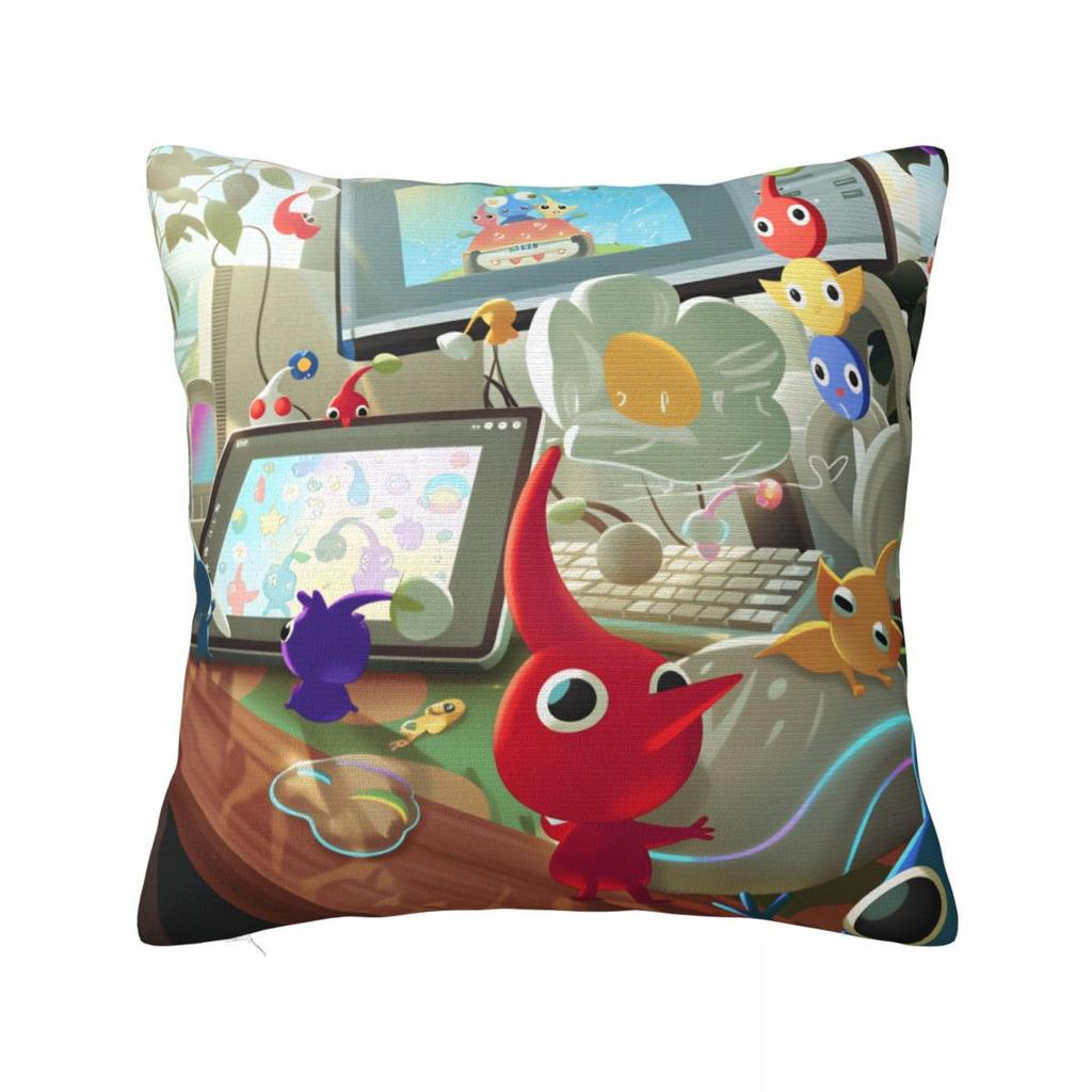 All Pikmin Pillow Case Cushion Cover Square Pattern Pillow Cover Kawaii Pillowcases For Sofa Home Decoration
