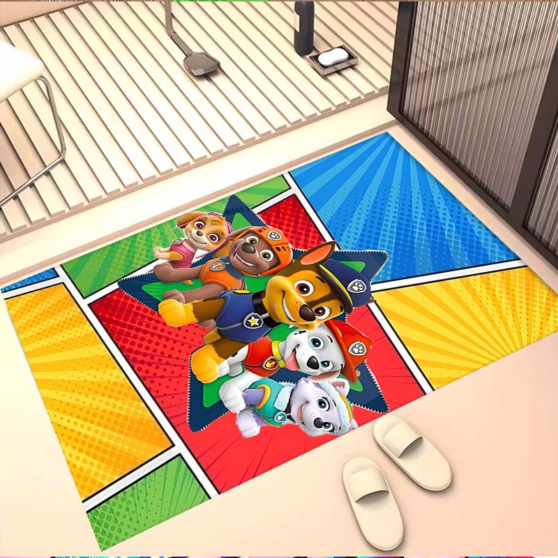 PAW Patrol Print Rug, Washable Floor Carpet, For Entryway Dorm Laundry Room Office Study, Home Decor Birthday Christmas Gift