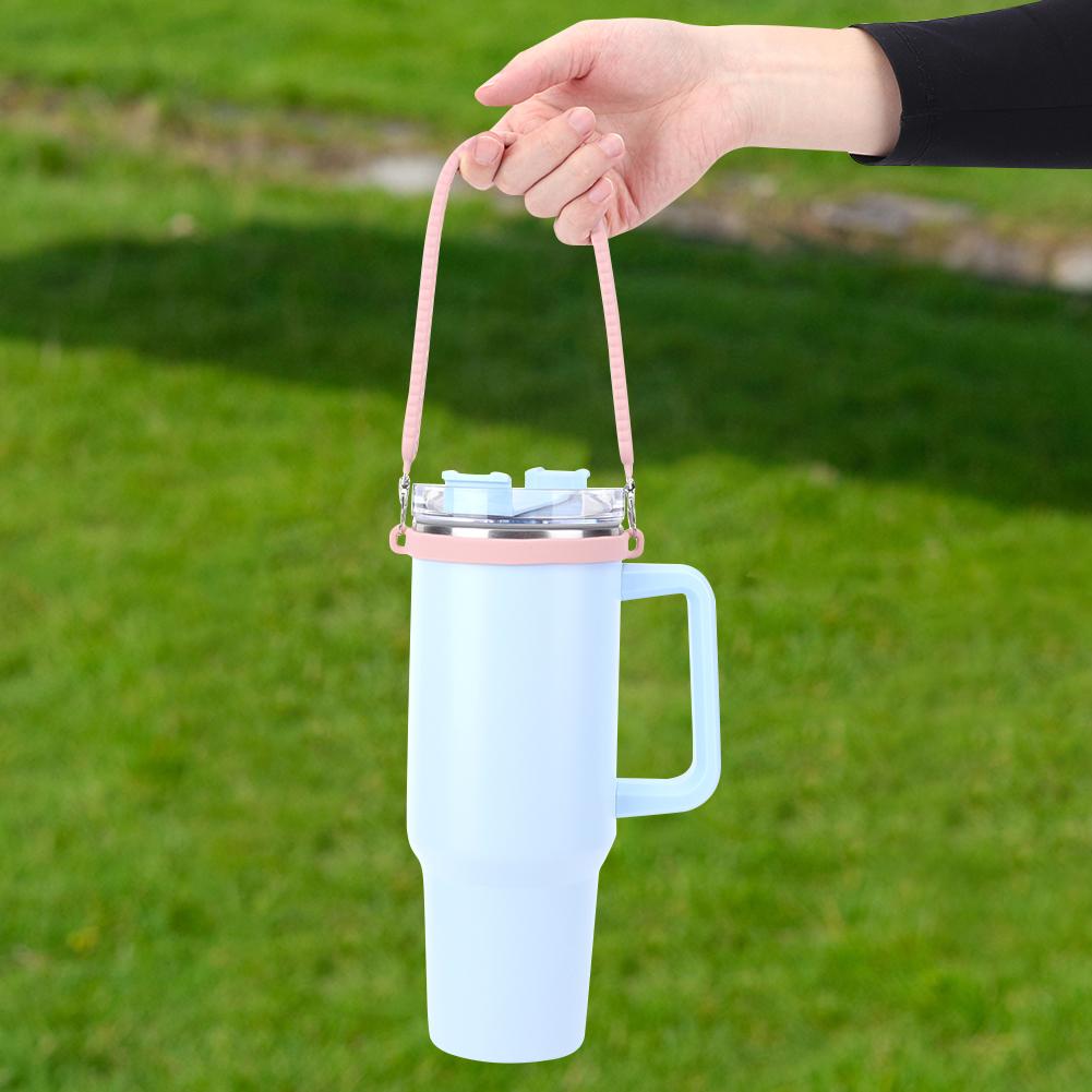 Silicone Water Bottle Handle Fit Most 8-40oz Bottle Water Bottle Strap Water Bottle Carrier for Stanley Cup Accessories