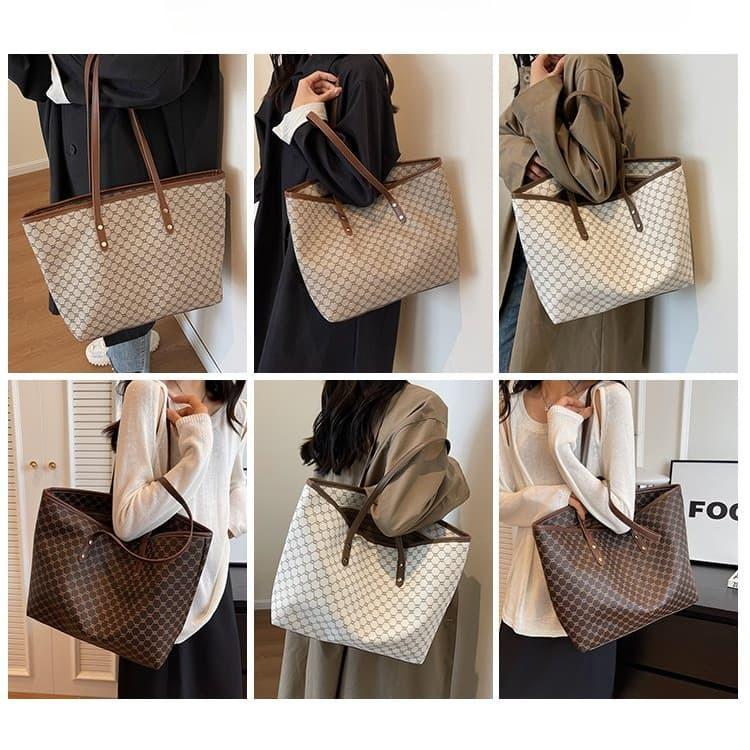 Printed light luxury fashion pattern shoulder bag tote bag