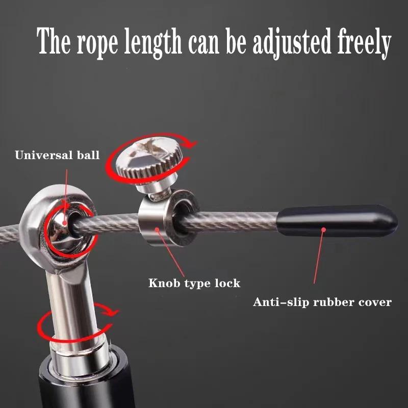 Adjustable Speed Jump Rope Steel Wire Bearing For Crossfit Gym Workout Fitness Training Tool For Men Women Kids Multiple Colors