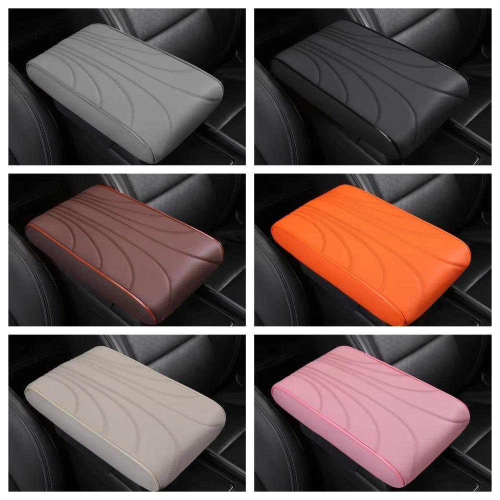 

Leather Car Central Armrest Pad Multi-color Console Box Mat Car Accessories кавовий