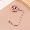 Elegant Gradient Rose Bag Purse Hook Portable Handbag Hanger Fashion Foldable Table Hook Organizer Desk Side Hooks