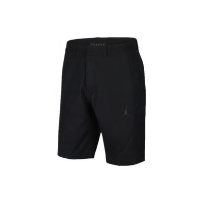 Printed Logo Solid Color Elastic Straight-Leg Shorts Men Bottoms Black 914421-010