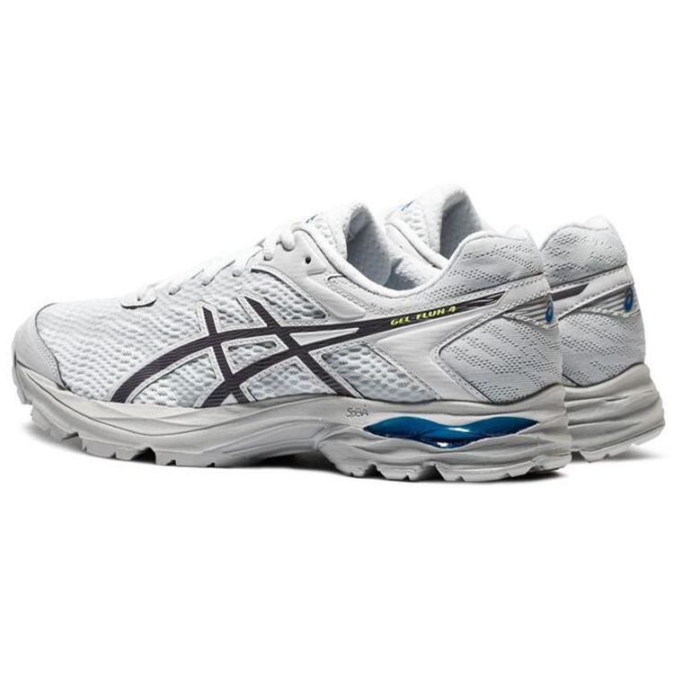 Asics Gel-Flux 4 Comfortable Mesh Fabric Synthetic Leather Low-Top Sprint Running Shoes Men sneaker Gray 1011A614-020