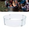 Runde Feuerschale Windschutz Gehärtetes Glas Windschutz Klare Flamme 650 mm Durchmesser 6 mm Dicke Schalen-Windschutz