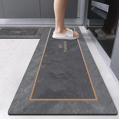 Light Luxury Kitchen Floor Mat Household Dirt-Resistant Water-Absorbing Oil-Absorbing Non-Slip Mat Simple Diatom Mud Floor Mat Diatom Mud