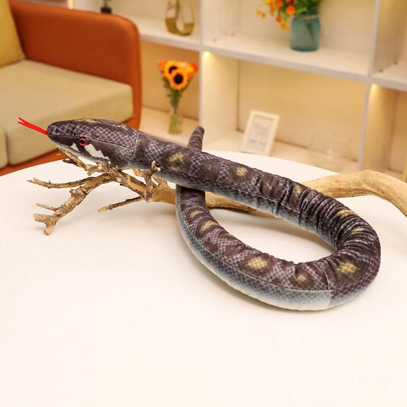 Realistic Large Snake Plush Toy For Kids Soft And Cuddly 120cm Pp Cotton Stuffed Animal