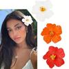 10pcs Fabric Hawaiian Double Flower Hair Clip Tropical Floral Barrettes Elegant Hairpin Beach Accessories For Women Girls