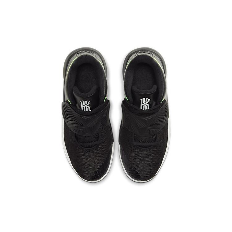 Nike Flytrap 3 Slip Resistant Cushioning Abrasion Resistant Low top Children's Basketball Shoes Black White Green BQ5620-001