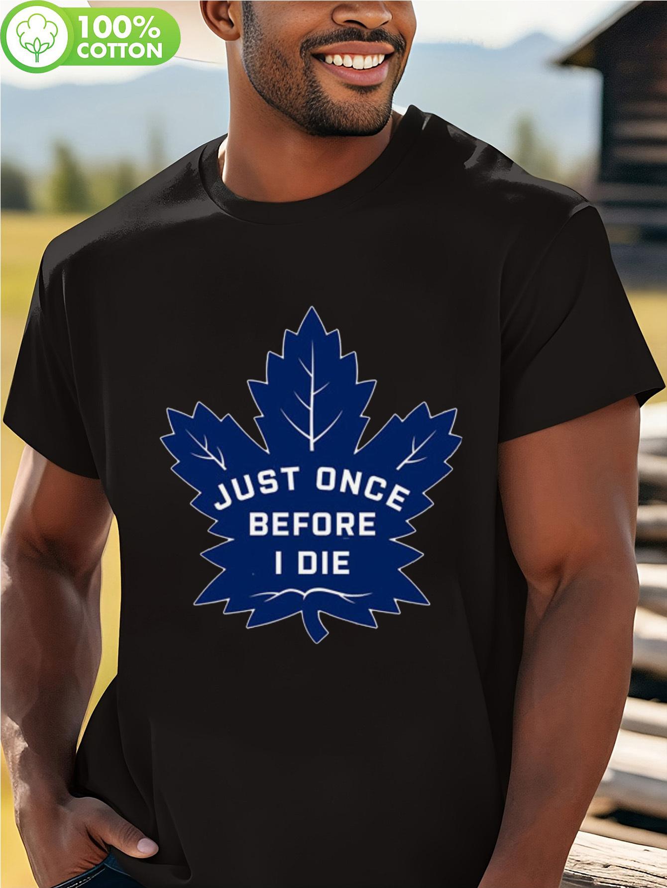 

Just Once Before I Die Maple Leaf Graphic T-shirt - Black Casual Short Sleeve Round Neck Tee XXXXL