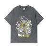 275 GSM Washed T-shirts 100% Cotton Dragon Ball V49 Super Saiyan Print Unisex Heavy Cotton T Shirt