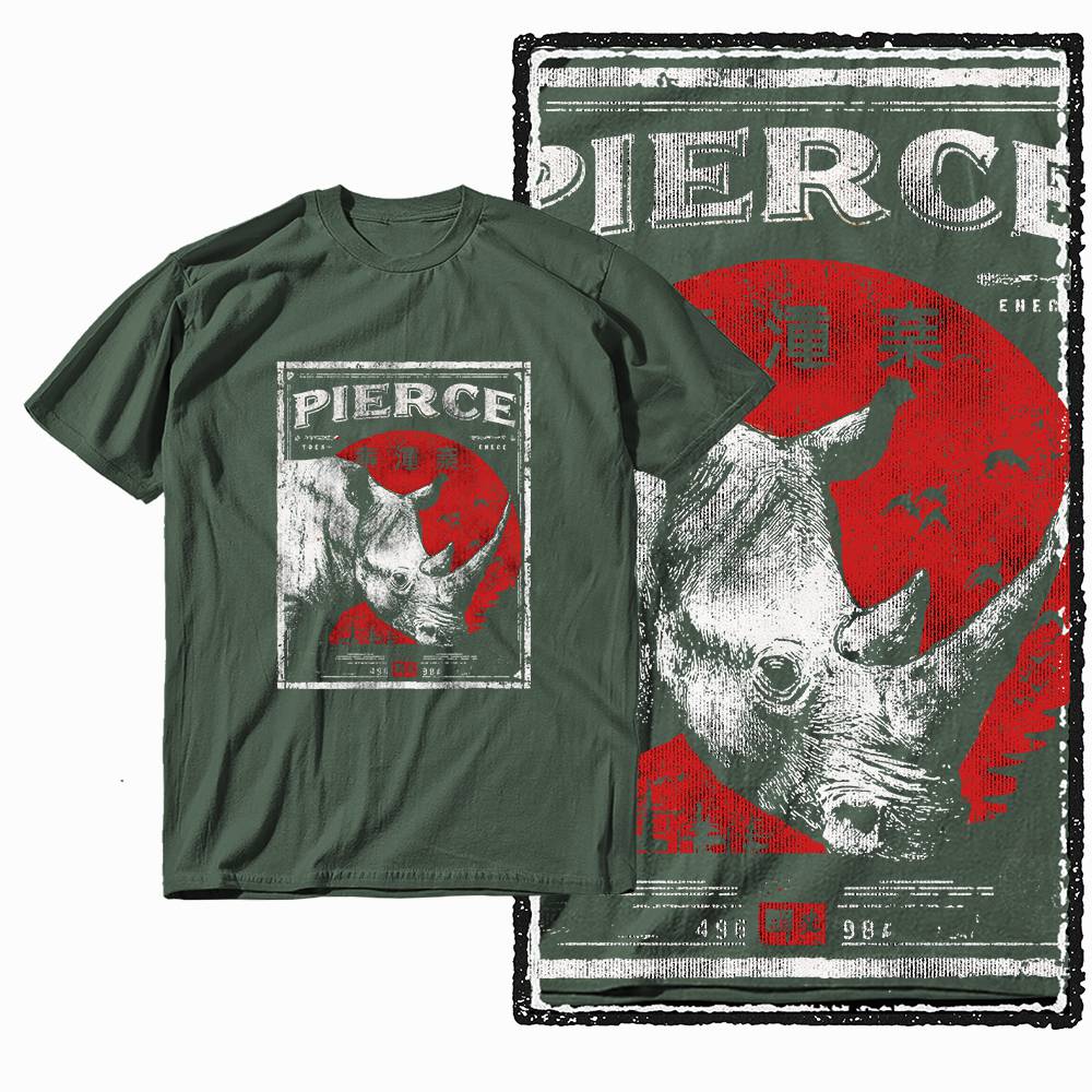 

G28 Army Green Cotton Cool Dragon Graphic Men T-shirt | Streetwear Big Size Vintage O-neck men s Tee Tshirt 2XL