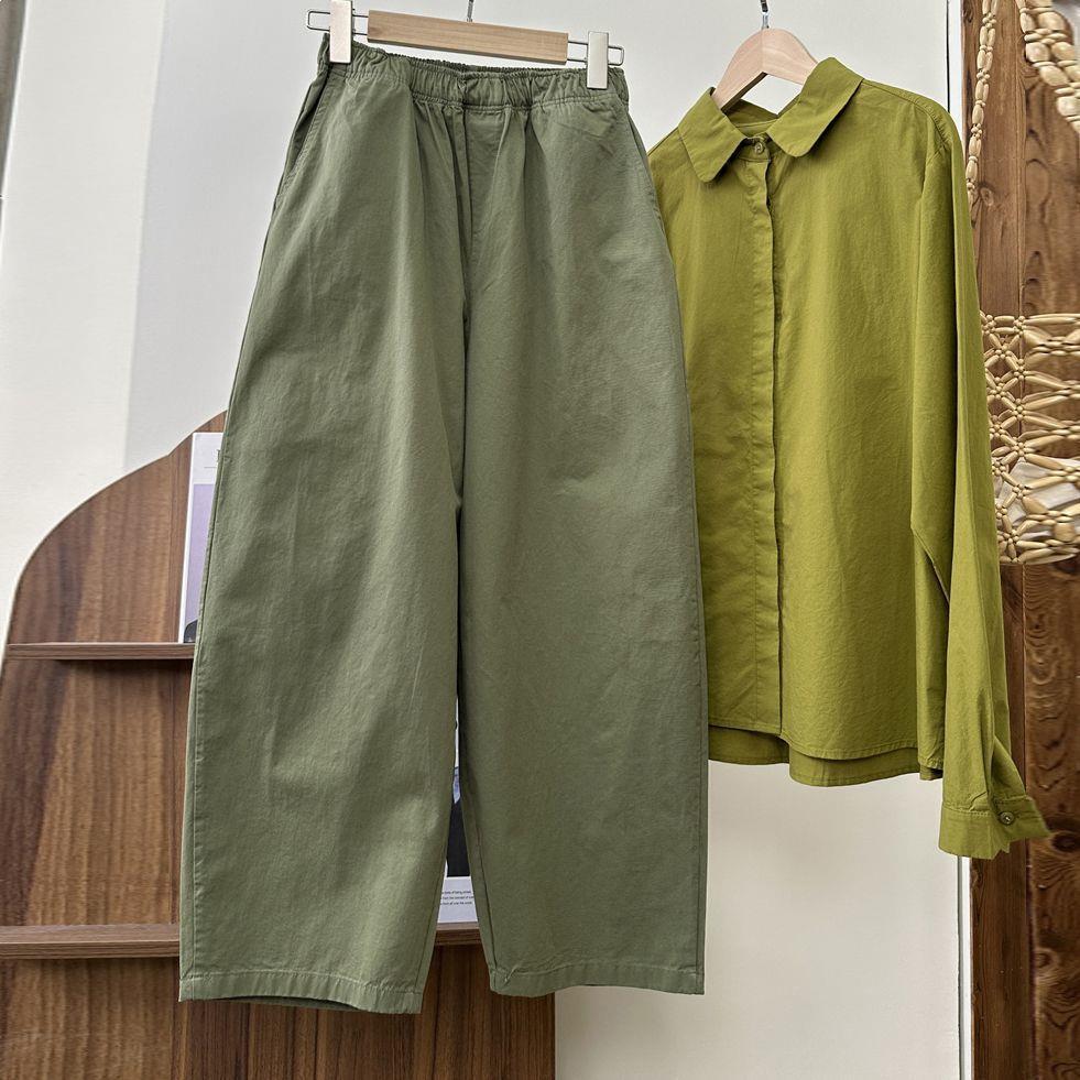 Korean-Style High Waist Elastic Harem Pants for Women - Spring 2026 M (80-105 jin)