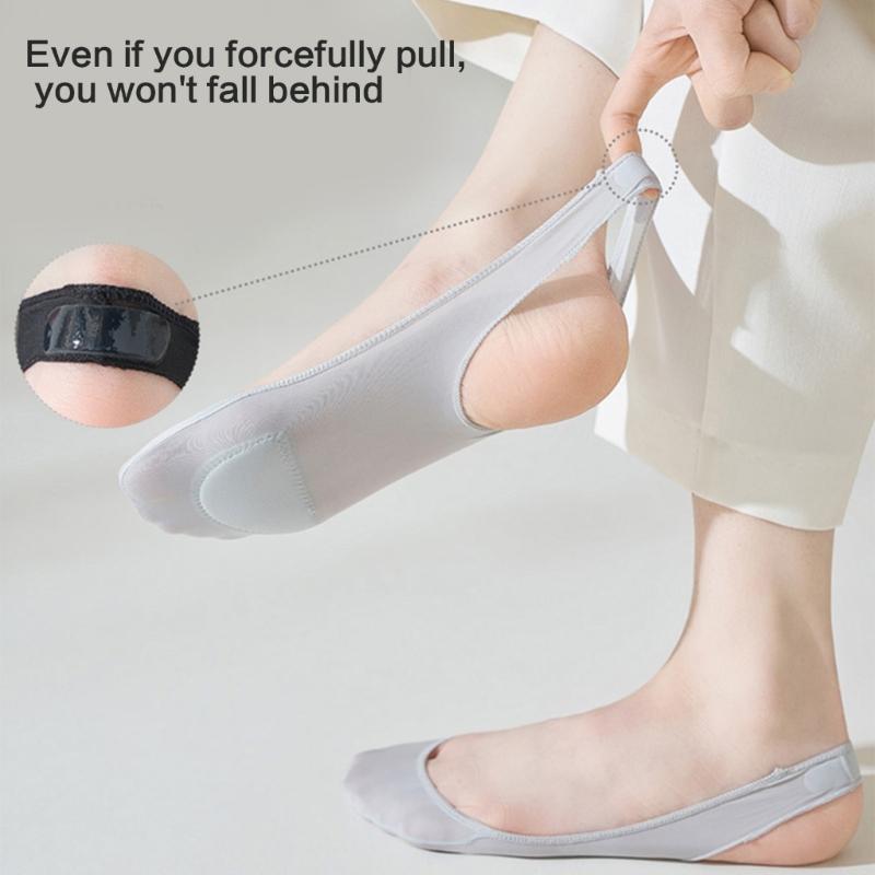 Antislip Strap Half Toe Invisible Low Cut Liner Socks Ball of Foot Cushioned No Show Padded Half Socks For Women Heel