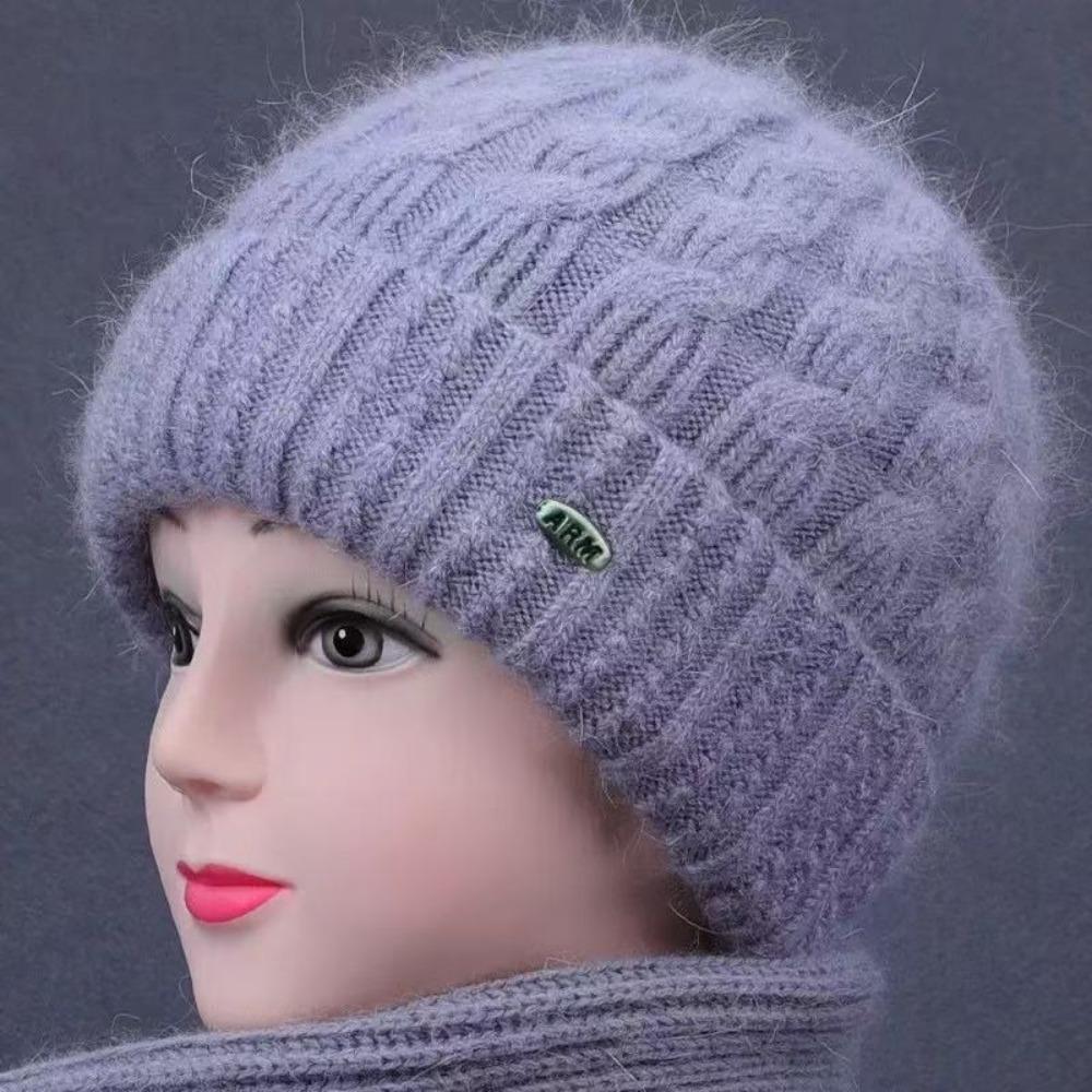 Solid Color Beanie Cap Thickened Winter Cap New Knit Hat Cold Weather