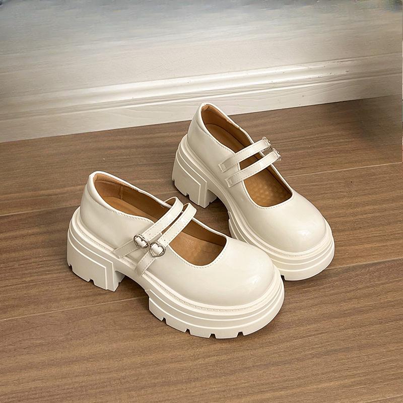 

Женская обувь Обувь на платформе Женские туфли на толстой подошве Лоферы Туфли на высоком каблуке 40 бежевый